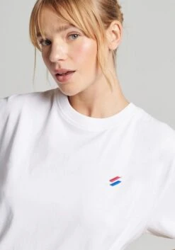 Cecil Gedessineerde Jurk Van Jersey Met Kleurrijke Print All-over -TrendyTijd Verkoop superdry shirtjurk essential t shirtjurk wit 3