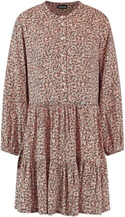 Taifun Gedessineerde Jurk Met Een All-over Motief En Volants Bij De Zoom