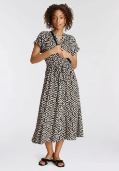 Tamaris Jurk Met Overhemdkraag In Midi Lengte (set, 2-delig, Met Een Bindceintuur) -TrendyTijd Verkoop tamaris jurk met overhemdkraag in midi lengte set 2 delig met een bindceintuur 4