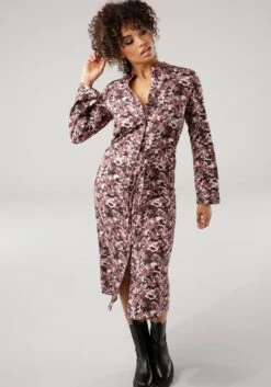 Tamaris Jurk Met Overhemdkraag Met Een Bindceintuur -TrendyTijd Verkoop tamaris jurk met overhemdkraag met een bindceintuur bruin 11