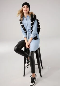 Tamaris Jurk Met Overhemdkraag Van Zachte Jeansstof -TrendyTijd Verkoop tamaris jurk met overhemdkraag van zachte jeansstof blauw 13