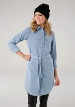Aniston SELECTED Geruite Jurk Met Galons 31 Aniston SELECTED Geruite Jurk Met Galons -TrendyTijd Verkoop tamaris jurk met overhemdkraag van zachte jeansstof blauw