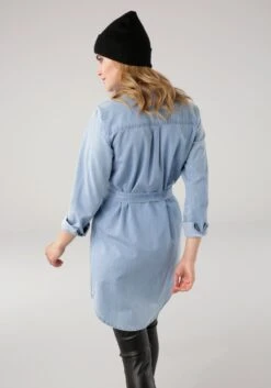 Tamaris Jurk Met Overhemdkraag Van Zachte Jeansstof -TrendyTijd Verkoop tamaris jurk met overhemdkraag van zachte jeansstof blauw 3