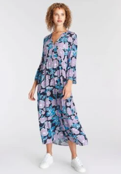 Tamaris Maxi-jurk Met Volant Mouwen -TrendyTijd Verkoop tamaris maxi jurk met volant mouwen multicolor 2