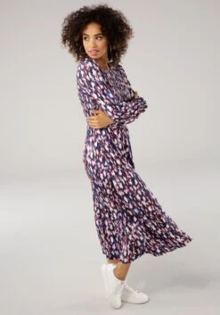 Tamaris Midi-jurk -TrendyTijd Verkoop tamaris midi jurk blauw 3