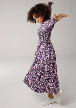 Tamaris Midi-jurk -TrendyTijd Verkoop tamaris midi jurk blauw 6