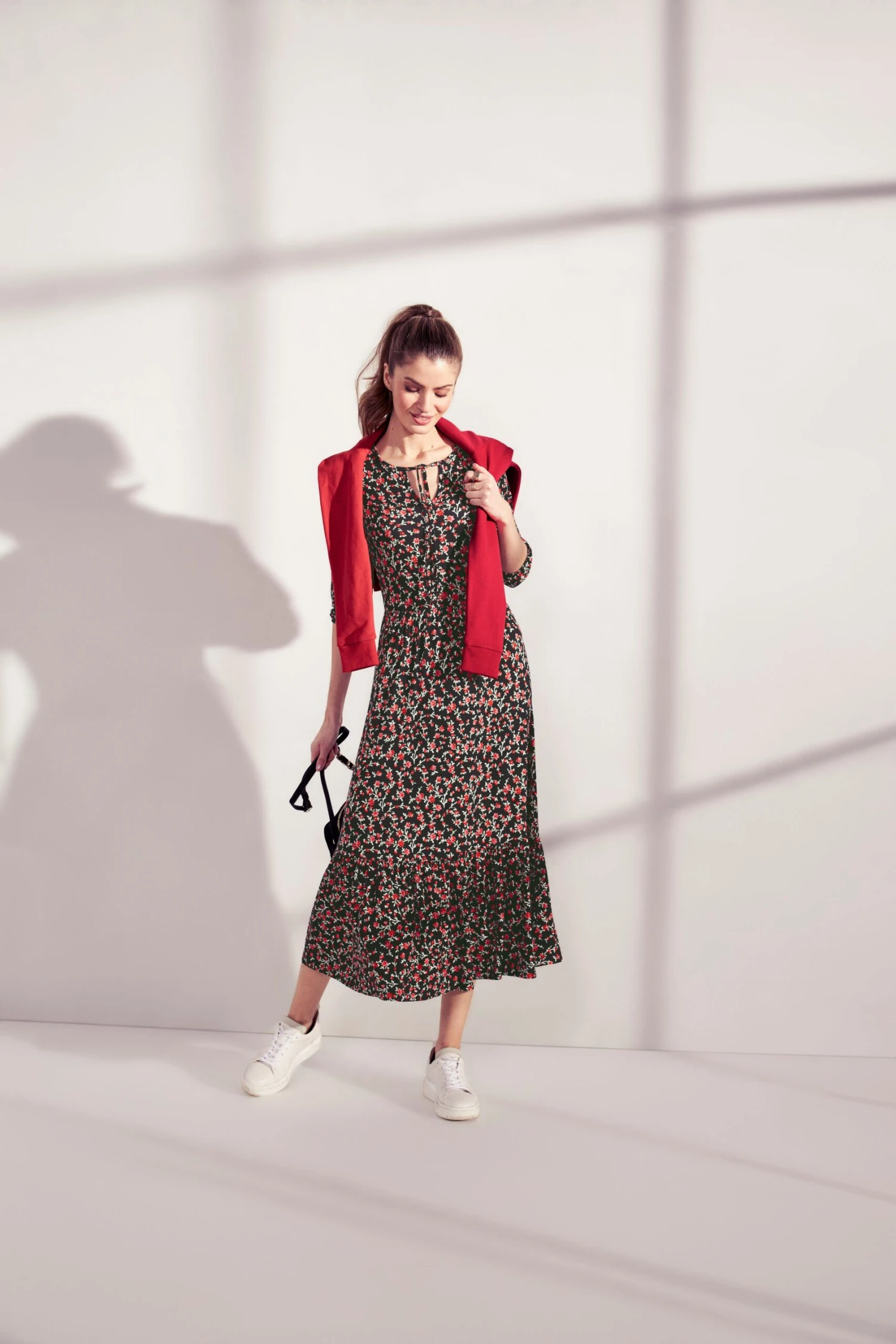 Tamaris Midi-jurk Comfortabele Jersey 10 Tamaris Midi-jurk Comfortabele Jersey - Afbeelding 8