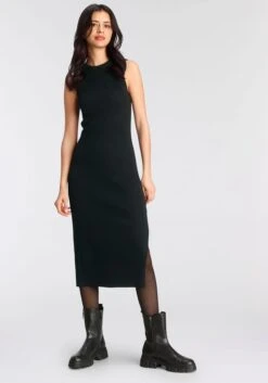 Tom Tailor Maxi-jurk -TrendyTijd Verkoop tamaris tricotjurk in trendy midilengte zwart