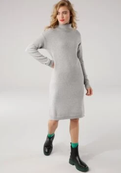 Roxy Maxi-jurk Lullaby Love -TrendyTijd Verkoop tamaris tricotjurk met col grijs