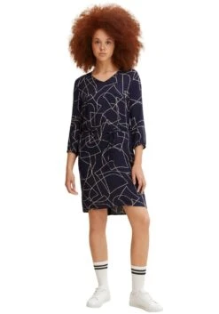 Calvin Klein Jurk Met Overhemdkraag (set, 2-delig, Met Een Bindceintuur) -TrendyTijd Verkoop tom tailor gedessineerde jurk in recht model met smalle bindceintuur blauw 1