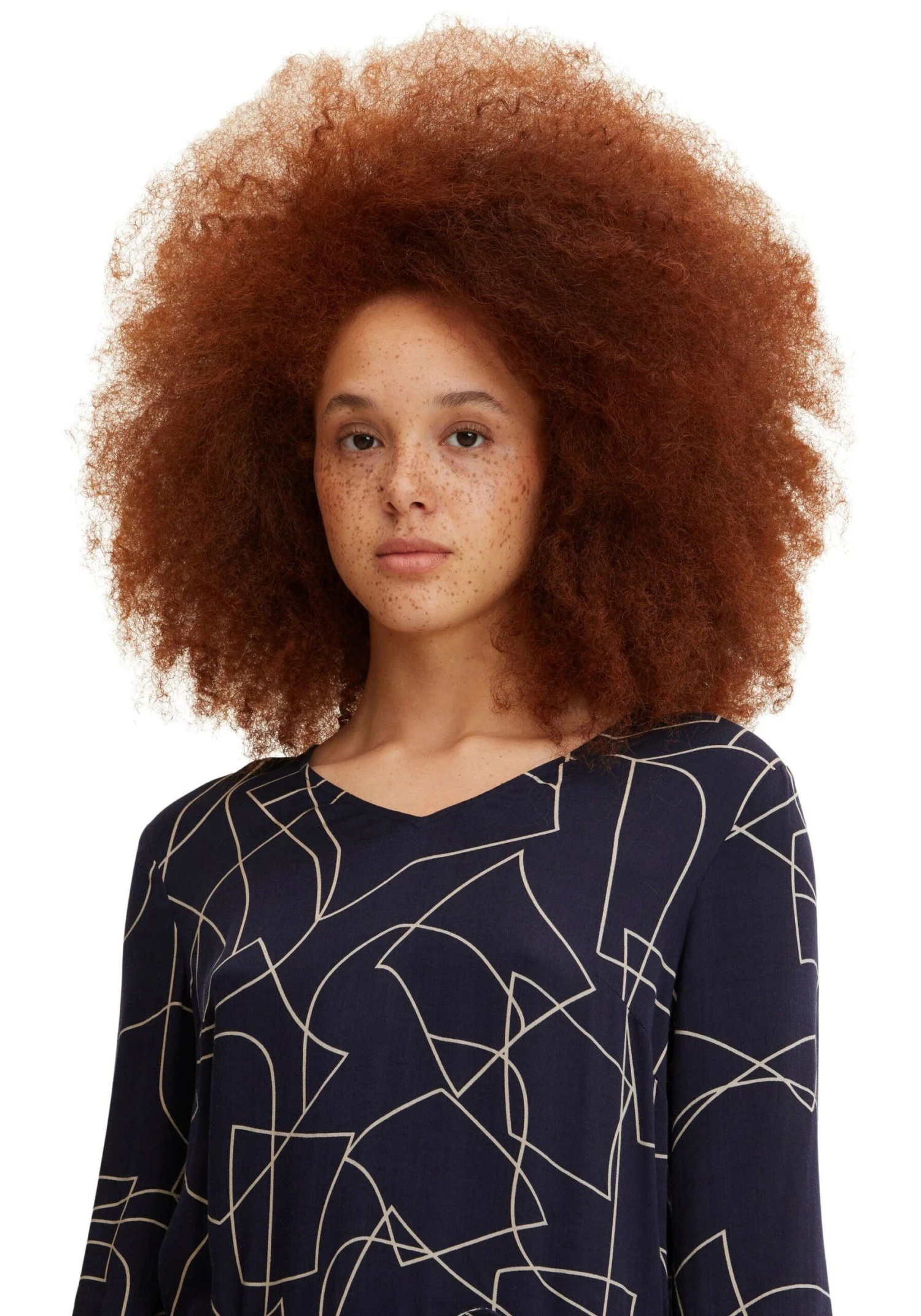 Tom Tailor Gedessineerde Jurk In Recht Model Met Smalle Bindceintuur 4 Tom Tailor Gedessineerde Jurk In Recht Model Met Smalle Bindceintuur - Afbeelding 2