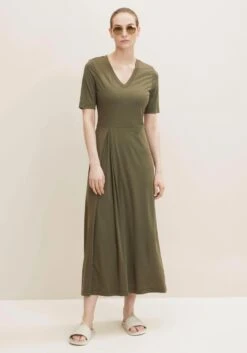 Tom Tailor Maxi-jurk -TrendyTijd Verkoop tom tailor maxi jurk groen 4