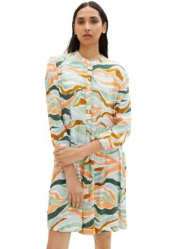 Tommy Hilfiger Curve Midi-jurk CRV VIS/EA C-NK KNOT MIDI DRS SS -TrendyTijd Verkoop tom tailor volantjurk