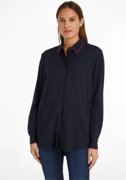 Classic Basics Blousejurkje Jurk -TrendyTijd Verkoop tommy hilfiger blouse met lange mouwen vis crepe solid fleur shirt ls