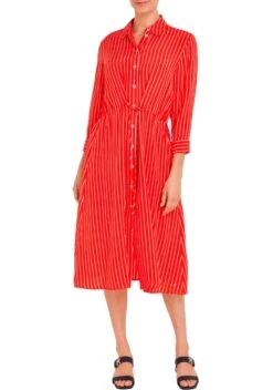 Zizzi Midi-jurk Zizzi MANGELINE -TrendyTijd Verkoop tommy hilfiger curve jurk met overhemdkraag crv cupro rope st shirt dress 3