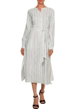 Tommy Hilfiger Curve Midi-jurk CRV VIS STRIPE SHIRT DRESS LS