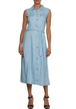 Calvin Klein Midi-jurk (set, 2-delig, Met Bindstrik) -TrendyTijd Verkoop tommy hilfiger jeansjurk fitflare dress ns midi aby in trendy midilengte blauw 1