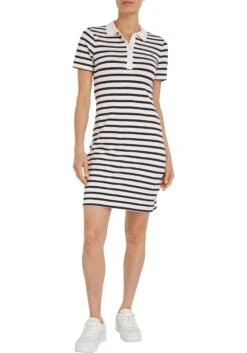 Classic Inspirationen Jurk In A-lijn Jerseyjurk -TrendyTijd Verkoop tommy hilfiger polojurk 1985 slim pique str polo drs ss blauw 3
