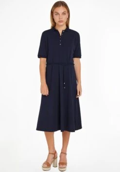 Tom Tailor Denim Meshjurk Gedessineerde Midi-jurk Van Mesh (1-delig) -TrendyTijd Verkoop tommy hilfiger polojurk reg openwork polo drs 1 2slv
