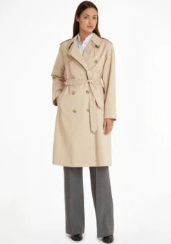 Q/S Designed By Midi-jurk -TrendyTijd Verkoop tommy hilfiger trenchcoat 1985 cotton blend db trench