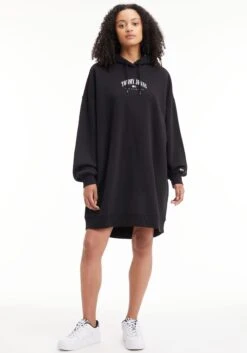 Classic Inspirationen Jurk In A-lijn Linnen Jurk -TrendyTijd Verkoop tommy jeans sweatjurk tjw essential logo 2 hood dress 1