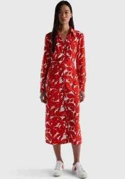 Laura Scott Jurk Met Overhemdkraag -TrendyTijd Verkoop united colors of benetton gedessineerde jurk dress woven