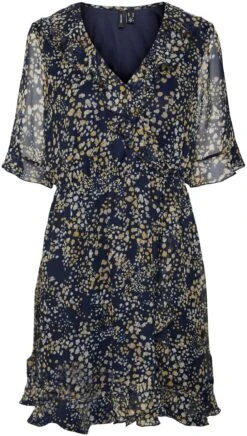 Vero Moda Maxi-jurk VMVERA SS V-NECK LONG DRESS WVN LCS -TrendyTijd Verkoop vero moda blousejurkje vmdora kaya 2 4 short dress wvn ga 3