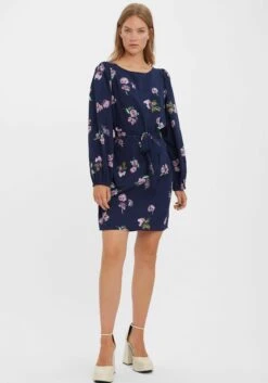 Vero Moda Gedessineerde Jurk VMLYDIA LS SHORT DRESS WVN 22 Vero Moda Gedessineerde Jurk VMLYDIA LS SHORT DRESS WVN -TrendyTijd Verkoop vero moda gedessineerde jurk vmlydia ls short dress wvn blauw 4