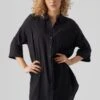 Vero Moda Jurk Met Overhemdkraag VMNATALI 3/4 LONG OVERSHIRT NOOS -TrendyTijd Verkoop vero moda jurk met overhemdkraag vmnatali 3 4 long overshirt noos zwart 1