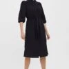 Vero Moda Jurk Met Overhemdkraag VMNATALI LS CALF DRESS WVN