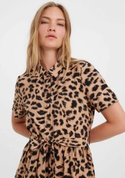 Vero Moda Midi-jurk VMANEA SS CALF DRESS WVN -TrendyTijd Verkoop vero moda midi jurk vmanea ss calf dress wvn bruin 3