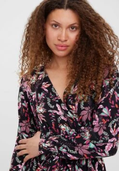 Vero Moda Midi-jurk VMLANA L/S MIDI DRESS WVN -TrendyTijd Verkoop vero moda midi jurk vmlana l s midi dress wvn zwart 2