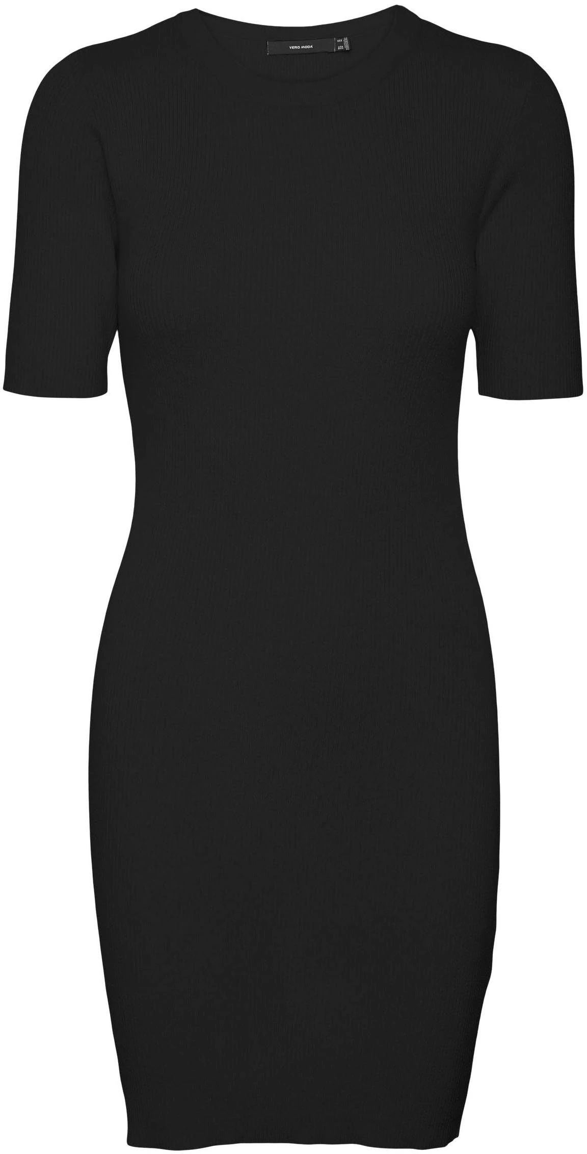 Vero Moda Mini-jurk VMGOLD RIB SS O-NECK SHORT DRESS 3 Vero Moda Mini-jurk VMGOLD RIB SS O-NECK SHORT DRESS