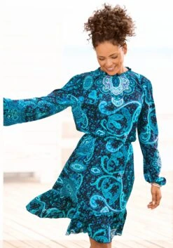 Vivance Gedessineerde Jurk Van Geweven Viscose