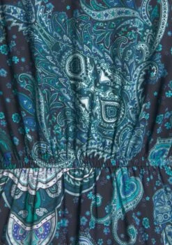 Vivance Gedessineerde Jurk Van Geweven Viscose -TrendyTijd Verkoop vivance gedessineerde jurk van geweven viscose blauw 4