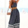 Vivance Maxi-jurk Met Randprint