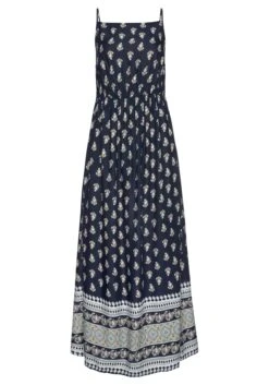 Vivance Maxi-jurk Met Randprint -TrendyTijd Verkoop vivance maxi jurk met randprint blauw 3