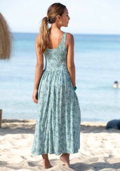 Vivance Midi-jurk Met Bloemetjesdessin 22 Vivance Midi-jurk Met Bloemetjesdessin -TrendyTijd Verkoop vivance midi jurk met bloemetjesdessin groen 2