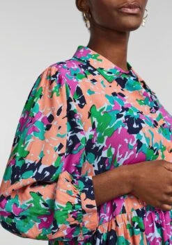 Y.A.S Gedessineerde Jurk YASERIKA 3/4 DRESS S. NOOS -TrendyTijd Verkoop yas gedessineerde jurk yaserika 3 4 dress s noos blauw 2