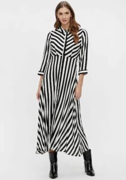 Tamaris Midi-jurk -TrendyTijd Verkoop yas jurk met overhemdkraag yassavanna long shirt dress zwart 8