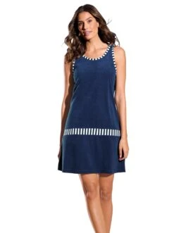 Laura Scott Jurk Met Overhemdkraag -TrendyTijd Verkoop zomerjurk blauw 2