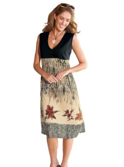 Aniston SELECTED Maxi-jurk Met Brede Bandjes Voor Het Aanrimpelen -TrendyTijd Verkoop zomerjurk zwart