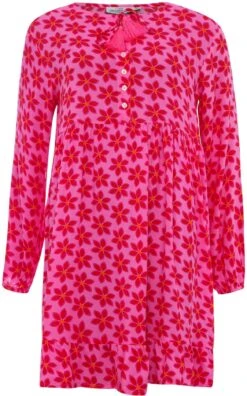 Aniston SELECTED Geruite Jurk Met Tapes Aan De Mouwen En Langs De Zijnaden - Nieuwe Collectie -TrendyTijd Verkoop zwillingsherz tuniekjurk 1